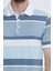 Erkek Mavi Gri Polo Yaka T-shirt 5