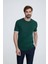 Erkek Koyu Yeşil Bisiklet Yaka T-shirt 1