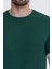 Erkek Koyu Yeşil Bisiklet Yaka T-shirt 5