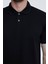 Erkek Siyah Polo Yaka Desenli TShirt 4