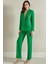 Erkek Yaka Yeşil Dokuma Blazer 1