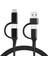 100W 4in1 Type-C - USB - Lightning - Type-C Çıkışlı Hızlı Data ve Şarj Kablosu Siyah 1