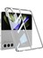 Samsung Galaxy Z Fold 5 Kılıf Kıpta Camlı Full Kapak Gümüş 1