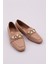 5001-23Y Kadın Silver Taş Metal Tokalı Loafer NUDE 2