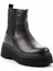 Siyah Leather Kadın Bot & Bootie K02358185003 3