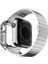 Apple Watch 42 mm Uyumlu 360 Tam Koruma Set Metal Kordon Silikon Kasa Stainless Steel Strap 2