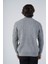 Erkek Gri Arka Fitilli Dik Yaka Fermuarlı Triko Yün Hırka TRIST-5299 3