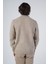 Erkek Vizon Zikzak Yürütmeli Dik Yaka Kısa Fermuarlı Triko Yün Kazak TRIST-5301 3