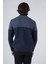 Erkek Lacivert Zikzak Yürütmeli Çift Renkli Dik Yaka Fermuarlı Cepli Triko Yün Hırka TRIST-5302 3