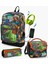 Çanta Coral High Kids Siyah Gri Dinozor Desenli Usb'li 3’lü Okul Çanta Seti Set 23844 1