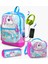 Coral High Kids Mavi Neon Pembe Unicorn Desenli Usb'li 3’lü Okul Çanta Seti Set 23811 1