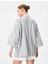 Keten Karışımlı Kimono Cep Detaylı Yarım Kollu 4