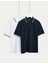 Marks & Spencer Saf Pamuklu 2'li Polo Yaka T-Shirt 1