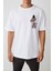 Darth Vader Maskesi Baskılı Beyaz Oversize Tshirt 2