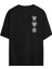 Üç Bilge Maymun Baskılı Siyah Oversize Tshirt 1