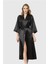 Aria's Closet Kırmızı Uzun Saten Sabahlık 1
