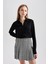 Regular Fit Basic Düz Düğmeli Uzun Kollu Gömlek N2518AZ23AU 4