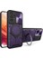 Samsung Galaxy A13 Uyumlu Kılıf Zebana Manyetik Standlı Armor Silikon Kılıf Derin Mor 1