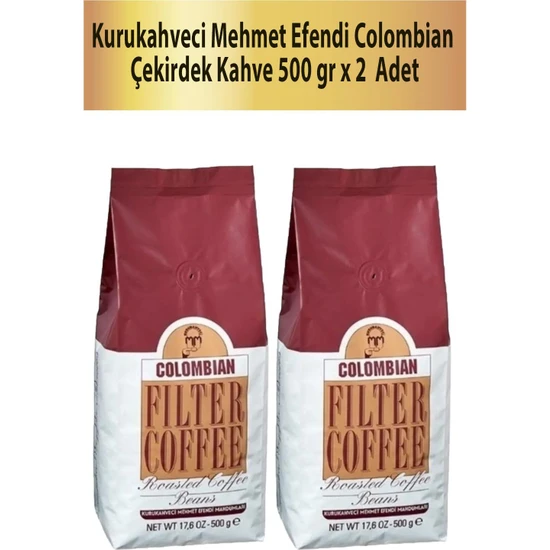 Mehmet Efendi Colombian Çekirdek Kahve 500 gr x 2 Adet