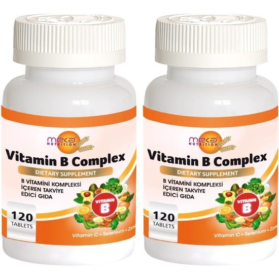 Meka Nutrition B Vitamini Kompleksi 2 X 120 Tablet Vitamin B Fiyatı