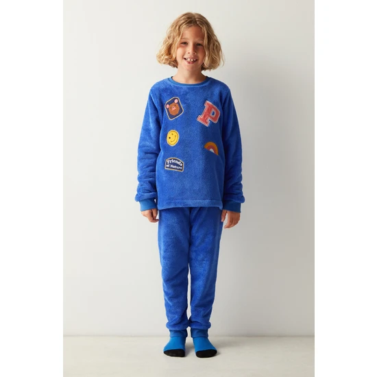 Penti Erkek Çocuk Patch Es Uzun Kollu Pijama Takımı