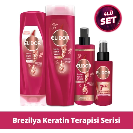 Elidor Brezilya Keratin Terapisi Saç Bakım Serisi 4'Lü Set