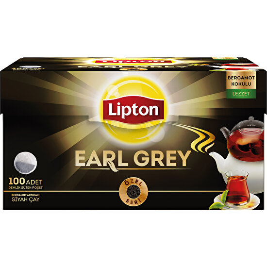 Lipton Earl Grey Demlik Poşet Çay 3.2gr 100lü