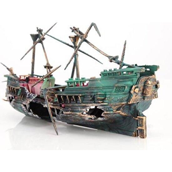 Three Beans Kırık Tekne Gemi Şekli Ayrılmış Batık Gemi Enkazı Akvaryum Dekorasyon Için Yüzer Enkaz Balık Tankı Süsler Ev Dekor | Süslemeleri (Yurt Dışından)