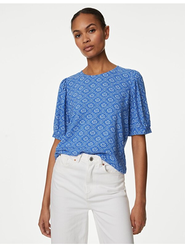 Marks & Spencer Regular Fit Desenli Bluz