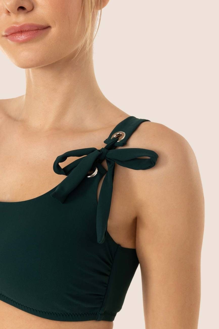 Ayyıldız 3405 Yeşil Tek Omuz Bikini Takımı görsel 3