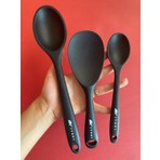 Multiamo İvory Sert Uçlu Isıya Dayanıklı Silikon Uzun Kaşık 28 cm / Kısa Kaşık 22 cm / Kısa Derin Kaşık 20 cm