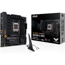 Asus Tuf Gamıng B650M-E Wıfı Amd B650 Am5 Ddr5 6400 2Xdp Hdmı Çift M2 Usb3.2 Ax Wifi + Bt Aura Rgb 2.5Gbit Lan Matx (Tuf Gamıng B650M-E Wıfı) Anakart