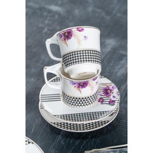 Acar Black Wall 6 Kişilik Kahve Fincanı Takımı - 90 ml