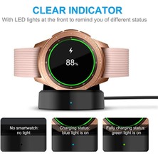 MTK Moveteck Samsung Galaxy Gear S2/s3/s4 ve Galaxy Sport Akıllı Saat Şarj Aleti Frontier Şarj Yuvası ve Usb'li Şarj Kablosu Adaptörü