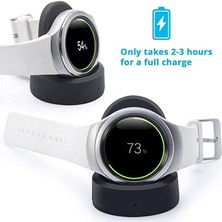 MTK Moveteck Samsung Galaxy Gear S2/s3/s4 ve Galaxy Sport Akıllı Saat Şarj Aleti Frontier Şarj Yuvası ve Usb'li Şarj Kablosu Adaptörü