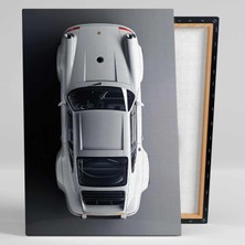 SML Tablo Beyaz Porsche Klasik Araba Efsane Kanvas Tablo
