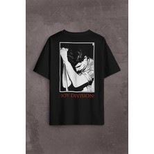 Kendim Seçtim Joy Division Ian Curtis 90S Rock Punk Uk Sırt Ön Baskılı Oversize Tişört T-Shirt