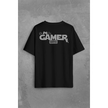 Kendim Seçtim The Gamer Bilgisayar Online Oyuncu Player Sırt Ön Baskılı Oversize Tişört T-Shirt