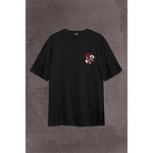 Kendim Seçtim Drink Coffee Skull Kahve Funny Eğlence Sırt Ön Baskılı Oversize Tişört T-Shirt