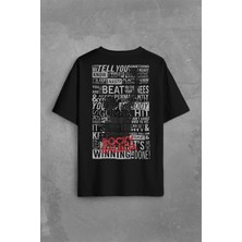 Kendim Seçtim Rambo Rocky Balboa 1 2 3 4 5 Sylvester Stallone Sırt Ön Baskılı Oversize Tişört T-Shirt