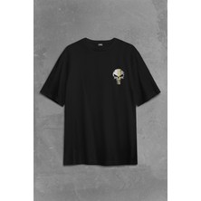 Kendim Seçtim The Crazy Punisher Cezalandırıcı Frank Castle Sırt Ön Baskılı Oversize Tişört T-Shirt