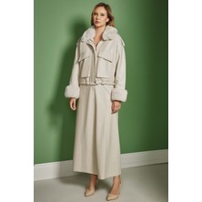 Guitar Kürklü Vizon Mont