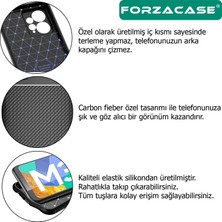 Forzacase Samsung Galaxy S23 Ultra Uyumlu Onix Serisi Carbon Fieber Silikon Kılıf