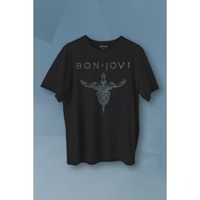 Kendim Seçtim Bon Jovi Rock Music Gitar Müzik Kısa Kollu Baskılı Tişört T-Shirt