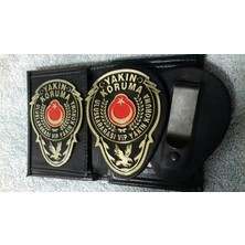 Aldatmaz Yakın Koruma Rozetlı Cüzdanı ve Kemer Rozeti