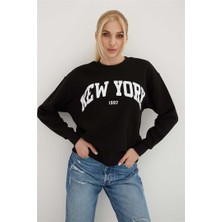 Fashion Friends Baskılı Sweat Siyah