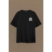 Kendim Seçtim Kara Kartal Şampiyon Eagle Beşiktaş Sırt Ön Baskılı Oversize Tişört T-Shirt