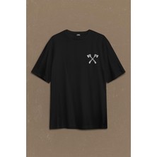 Kendim Seçtim Work Hard Stay Humble Çok Çaliş Mütevazi Ol Sırt Ön Baskılı Oversize Tişört T-Shirt