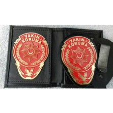 Aldatmaz Yakın Koruma Rozetlı Cüzdanı ve Kemer Rozeti