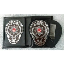 Aldatmaz Yakın Koruma Rozetlı Cüzdanı ve Kemer Rozeti